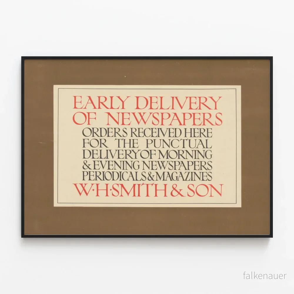 Vintageposter för morgonleverans W.H. Smith & Son