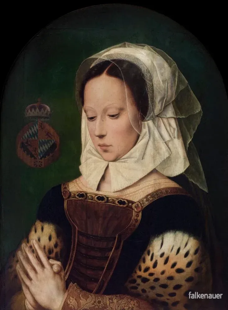 Målning av kvinna i bön - Ambrosius Benson | Konsttryck - Bild 2