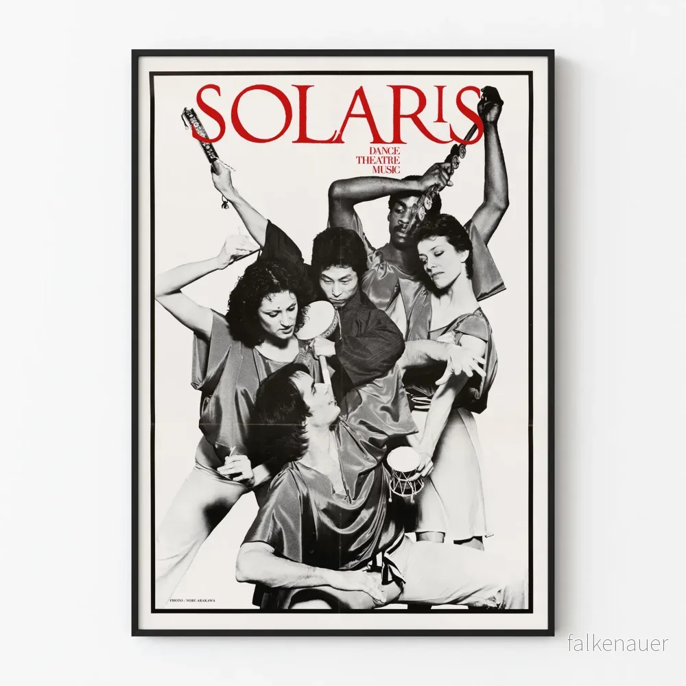 Poster Solaris Dance Theatre Musik vintage i svartvitt