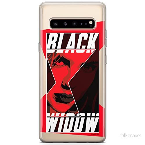 ERT GROUP Mobiltelefonskal för Samsung S10 5G original och officiellt licensierat Marvel mönster Black Widow 012 optimalt anpassat till mobiltelefonens form, delvis transparent 5904805504464
