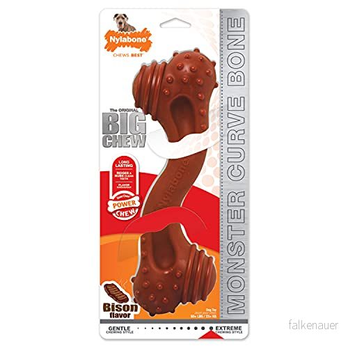 Nylabone Extrem tuff tuggleksak för hund, monster bisonben, rengör tänder, bisonsmak, XXL, hundar över 23 kg 18214843948