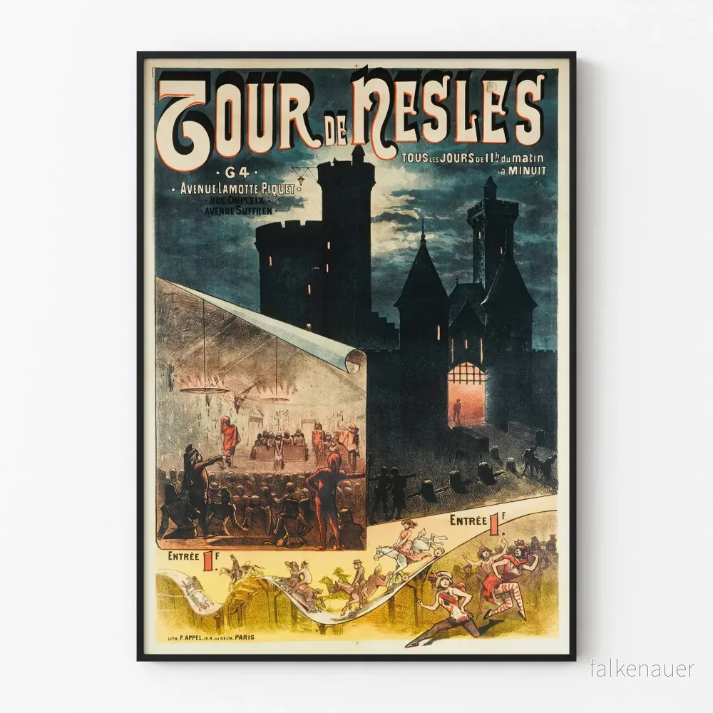 Vintageaffisch Tour de Nesles - Konstnärlig Parisisk väggdekoration