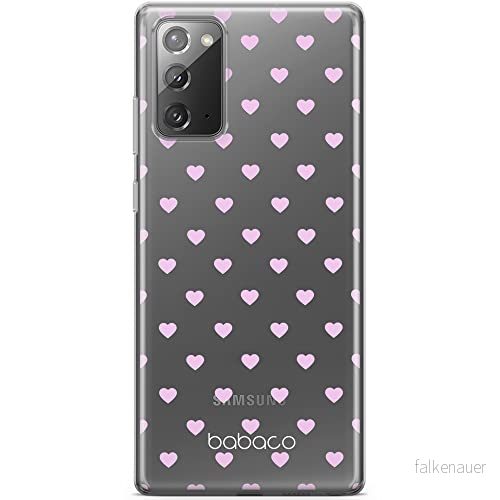 ERT GROUP mobiltelefonfodral för Samsung GALAXY NOTE 20 originalt och officiellt licensierat Babaco mönster Hearts 001 optimalt anpassad till formen på mobiltelefonen, gedeeltelijk transparant 5903040452356