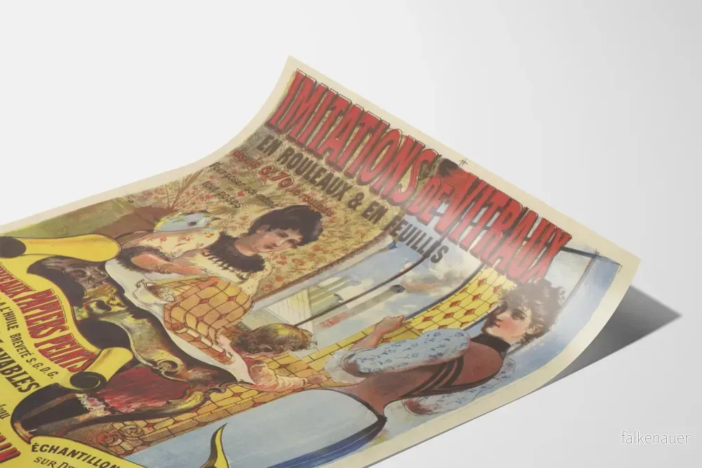 Vintage affisch i stildragning av glasfönster för väggdekoration - Bild 3