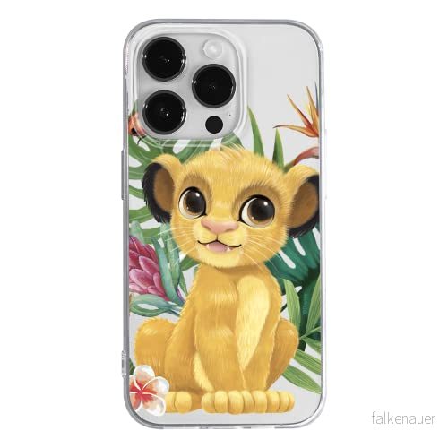 ERT GROUP mobiltelefonfodral för Apple Iphone 14 PRO MAX originalt och officiellt licensierat Disney mönster Simba & Friends 004 anpassad till formen på mobiltelefonen, gedeeltelijk transparant 5905131940506
