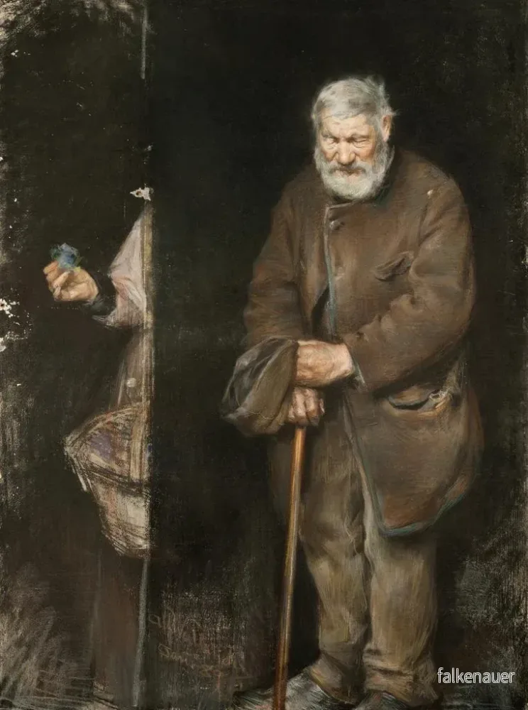 Målning Le vieux mendiant - Alf Wallander | Konsttryck - Bild 2