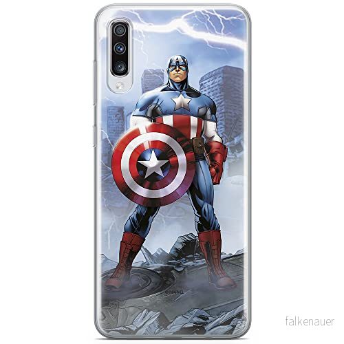 ERT GROUP mobiltelefonfodral för Samsung A70 originalt och officiellt licensierat Marvel mönster Captain America 003 optimalt anpassad till formen på mobiltelefonen, fodral tillverkad av TPU plast 5902980413816