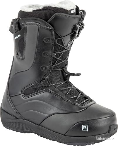 Nitro Damsnowboards Crown TLS '23 lätt snowboardsko snowboardbåt med snabbsnörningssystem allround Freestyle Freeride Softboot varma båtar, svart, MP 23,0 // EU 36 US 5,5 7630221825767