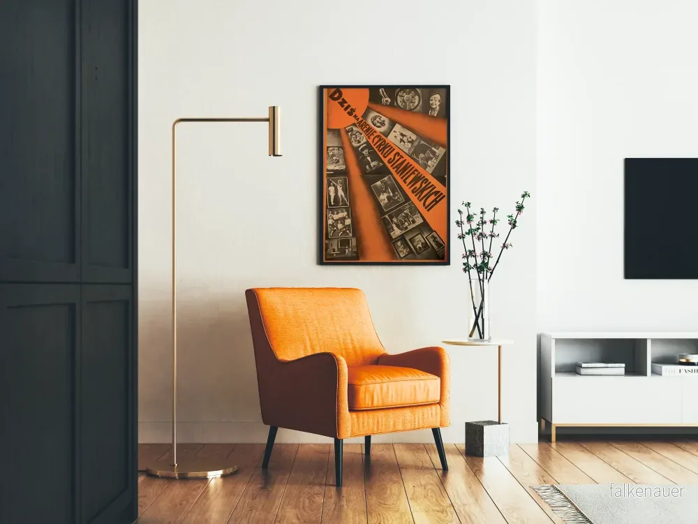 Vintageaffisch av Staniewski-cirkusen i orange och svart - Bild 2