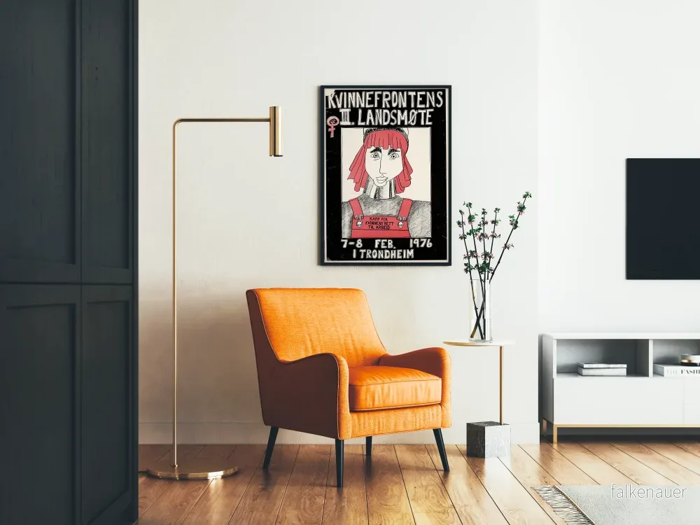 Vintage feministposter Kvinnefrontens III Landsmöte 1976 - Bild 2