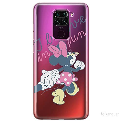 ERT GROUP mobiltelefonfodral för Xiaomi REDMI NOTE 9 originalt och officiellt licensierat Disney mönster Minnie 005 optimalt anpassad till formen på mobiltelefonen, gedeeltelijk transparant 5903040335444