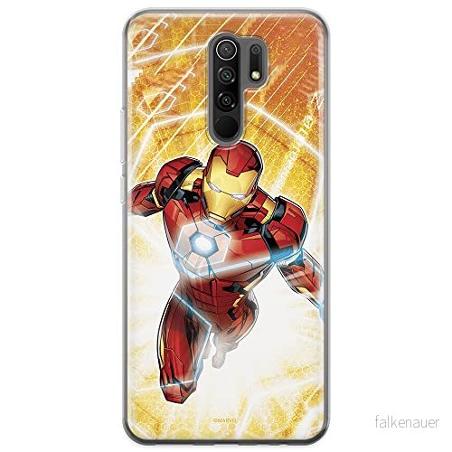 ERT GROUP mobiltelefonfodral för Xiaomi REDMI 9 originalt och officiellt licensierat Marvel mönster Iron Man 007 optimalt anpassad till formen på mobiltelefonen, fodral tillverkad av TPU plast 5903040306468