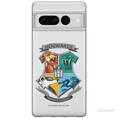 ERT GROUP mobiltelefonfodral för Google PIXEL 7 PRO originalt och officiellt licensierat Harry Potter mönster Hogwarts Arms 002 anpassad till formen på mobiltelefonen, gedeeltelijk transparant 5905795192822