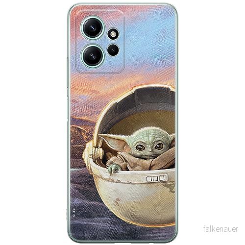 ERT GROUP mobiltelefonfodral för Xiaomi REDMI NOTE 12 4G originalt och officiellt licensierat Star Wars mönster Baby Yoda 005 anpassad till formen på mobiltelefonen, fodral tillverkad av TPU plast 5905511941017