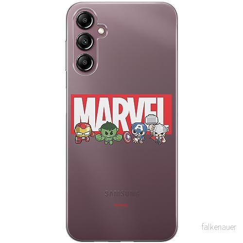 ERT GROUP mobiltelefonfodral för Samsung A14 4G/5G originalt och officiellt licensierat Marvel mönster 009 optimalt anpassad till formen på mobiltelefonen, gedeeltelijk transparant 5905511824365