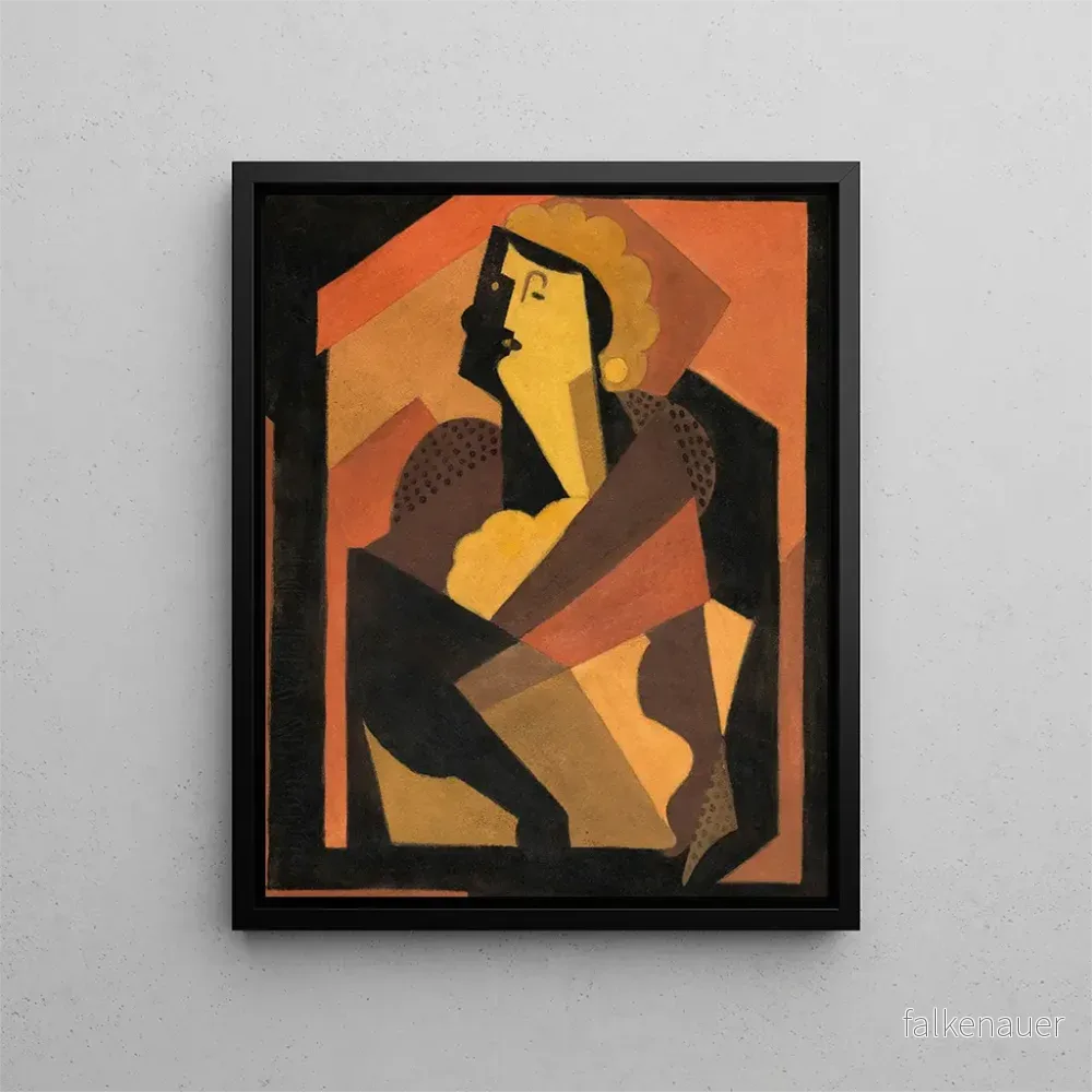 Målning La Femme au gant noir – Albert Gleizes | Konsttryck Målning La Femme au gant noir – Albert Gleizes | Konsttryck
