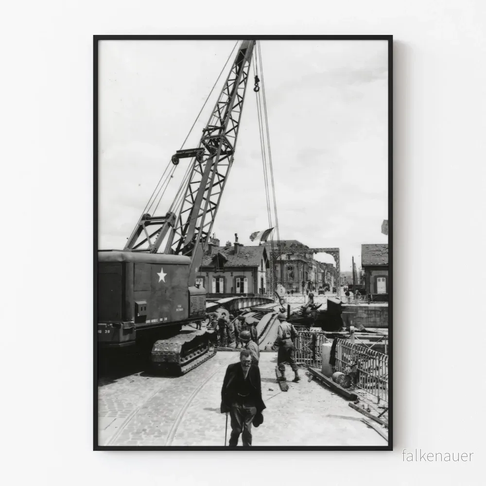 Demontage av Cherbourgsvängbron – Invasionen i Normandie Demontage av Cherbourgsvängbron – Invasionen i Normandie
