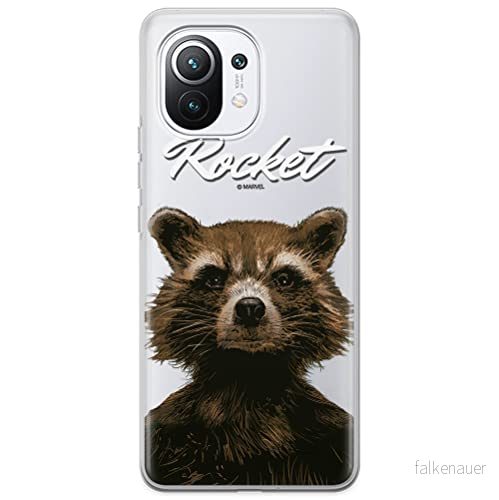 ERT GROUP mobiltelefonfodral för Xiaomi 11 originalt och officiellt licensierat Marvel mönster Rocket 006 optimalt anpassad till formen på mobiltelefonen, gedeeltelijk transparant 5903537098333