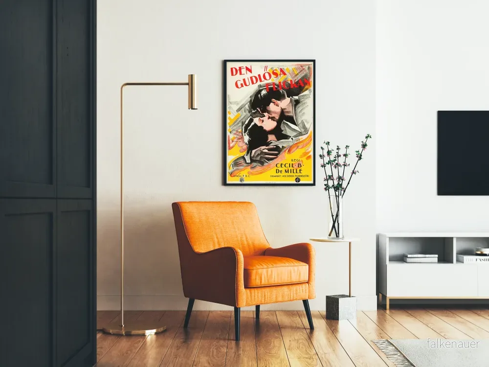 Vintage italiensk poster 'Den gudlösa flickan' av Cecil B. De Mille - Bild 2