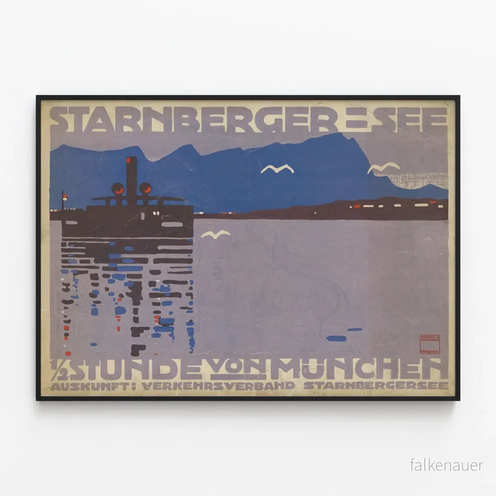 Vintageposter av Starnberger See – Retro väggdekoration för inomhusbruk