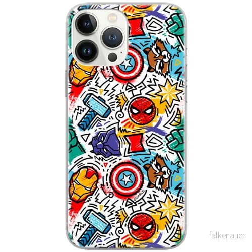 ERT GROUP mobiltelefonfodral för Huawei P30 originalt och officiellt licensierat Marvel mönster Avengers 027 Vit optimalt anpassad till formen på mobiltelefonen, fodral tillverkad av TPU plast 5904805199479