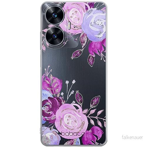 ERT GROUP mobiltelefonfodral för Realme C55 originalt och officiellt licensierat Babaco mönster Flowers 005 optimalt anpassad till formen på mobiltelefonen, gedeeltelijk transparant 5905511866396