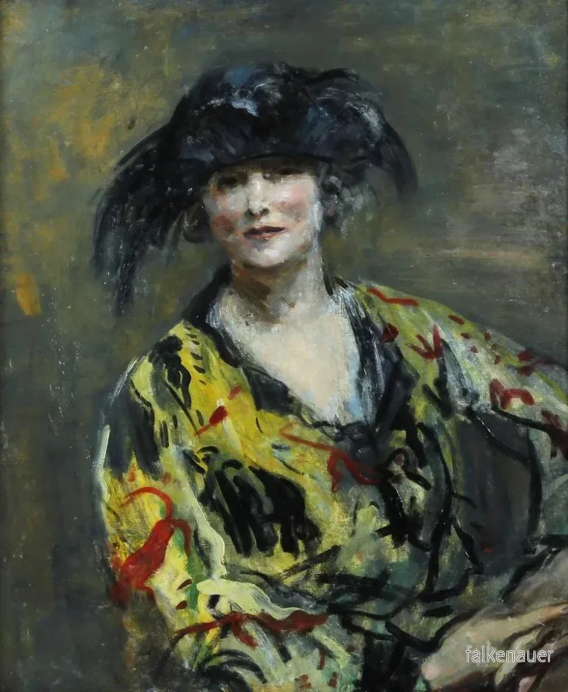 Målning Portrait de Madame Errasuriz - Ambrose McEvoy | Konsttryck - Bild 2