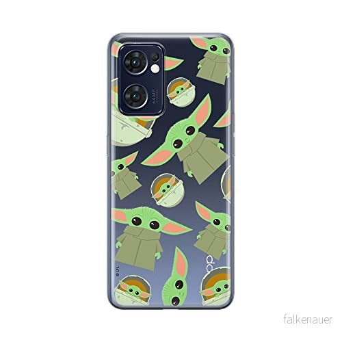 ERT GROUP mobiltelefonfodral för Oppo RENO 7 5G originalt och officiellt licensierat Star Wars mönster Baby Yoda 006 optimalt anpassad till formen på mobiltelefonen, gedeeltelijk transparant 5905511311322