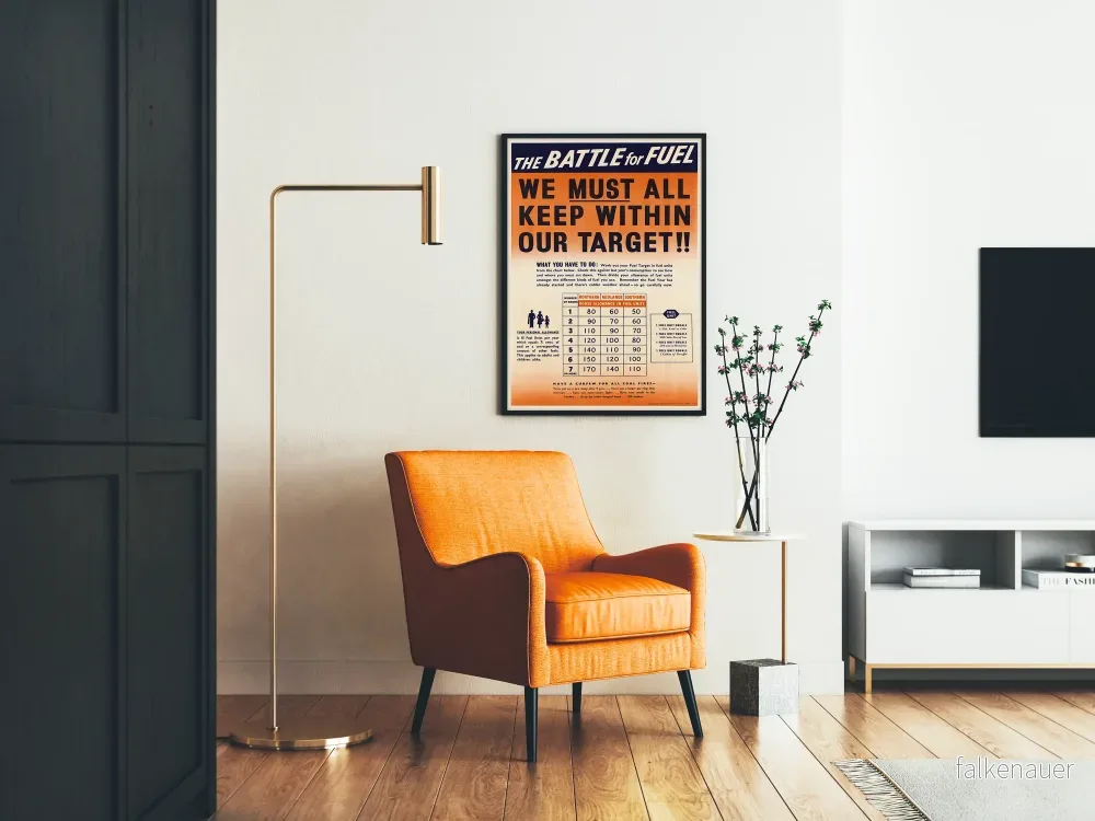 Väggposter i vintage stil från England, kamp om bränslet - Bild 2