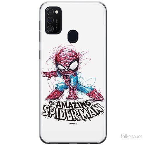 ERT GROUP mobiltelefonfodral för Samsung M21 originalt och officiellt licensierat Marvel mönster Spider Man 021 optimalt anpassad till formen på mobiltelefonen, fodral tillverkad av TPU plast 5904805207952