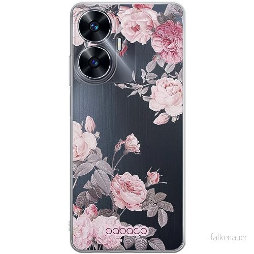 ERT GROUP mobiltelefonfodral för Realme C55 originalt och officiellt licensierat Babaco mönster Flowers 055 optimalt anpassad till formen på mobiltelefonen, gedeeltelijk transparant 5905511868970