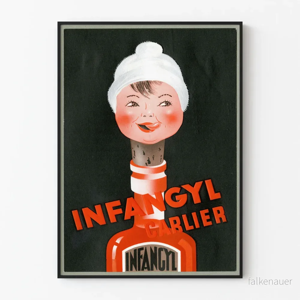 Vintageposter Infangyl Carlier Väggdekoration Retro