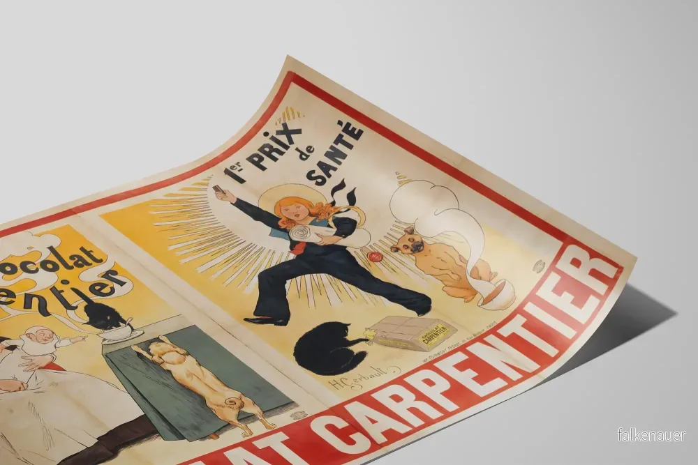 Vintageposter Chocolat Carpentier 1:a priset för hälsa - Bild 2