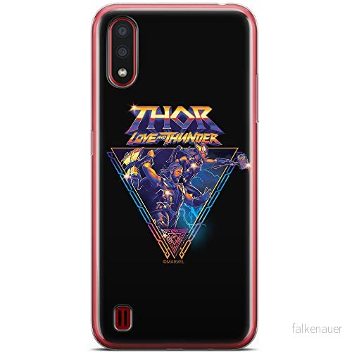 ERT GROUP mobiltelefonfodral för Samsung A01 originalt och officiellt licensierat Marvel mönster Thor 003 Vit optimalt anpassad till formen på mobiltelefonen, fodral tillverkad av TPU plast 5904805157745