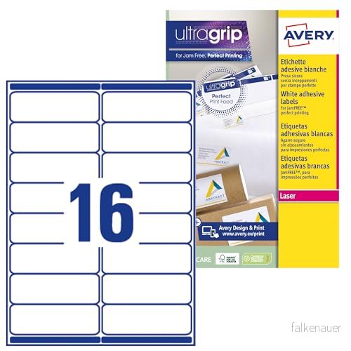 Adressetiketter 99,1 x 33,9mm Avery L7162 250 4.000st 5014702177156