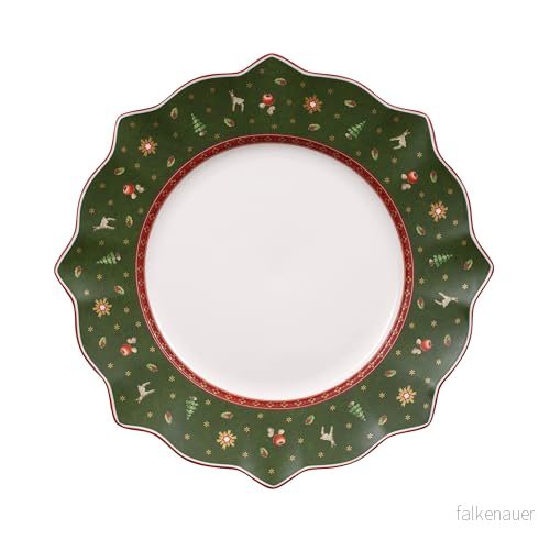 Villeroy & Boch Toy's Delight middagstallrik, grön, 29 cm, premium porslin 4003683494032