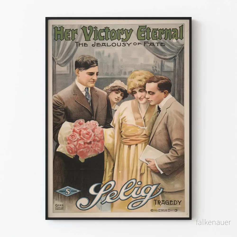 Vintageposter Her Victory Eternal - Retro filmväggdekoration