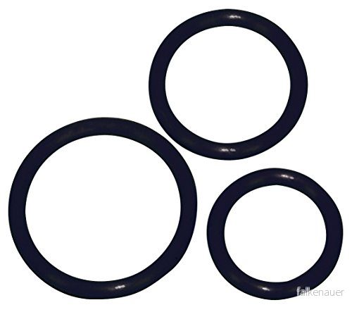 You2Toys Silicone set 3 pcs Penisringar, Svart, Ø 5/4,2/3,2 cm 4024144518111
