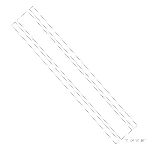 Ambiance Sticker randig bilhuva, Racing Body Side Stripe Decal, takkjol stötfångare dekal vinyl, modifierad bildekor vit 1 st 124 cm 5415231906185