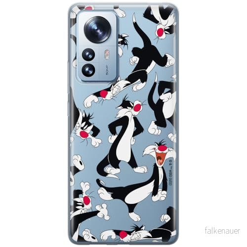 ERT GROUP mobiltelefonfodral för Xiaomi 12 PRO originalt och officiellt licensierat Looney Tunes mönster Sylvester 006 optimalt anpassad till formen på mobiltelefonen, gedeeltelijk transparant 5905511653439