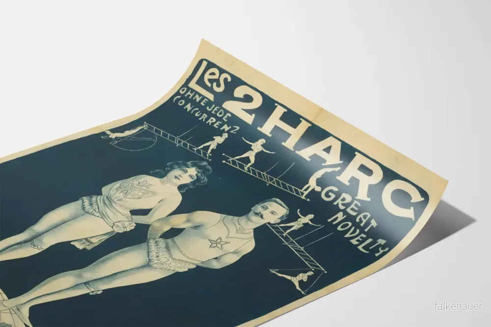 Vintageposter Les 2 Harc – Retro väggdekoration Artem Legrand - Bild 3