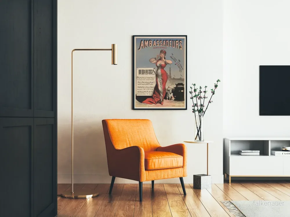 Vintageposter Ambassadeurs Elise Faure väggdekoration Paris - Bild 2