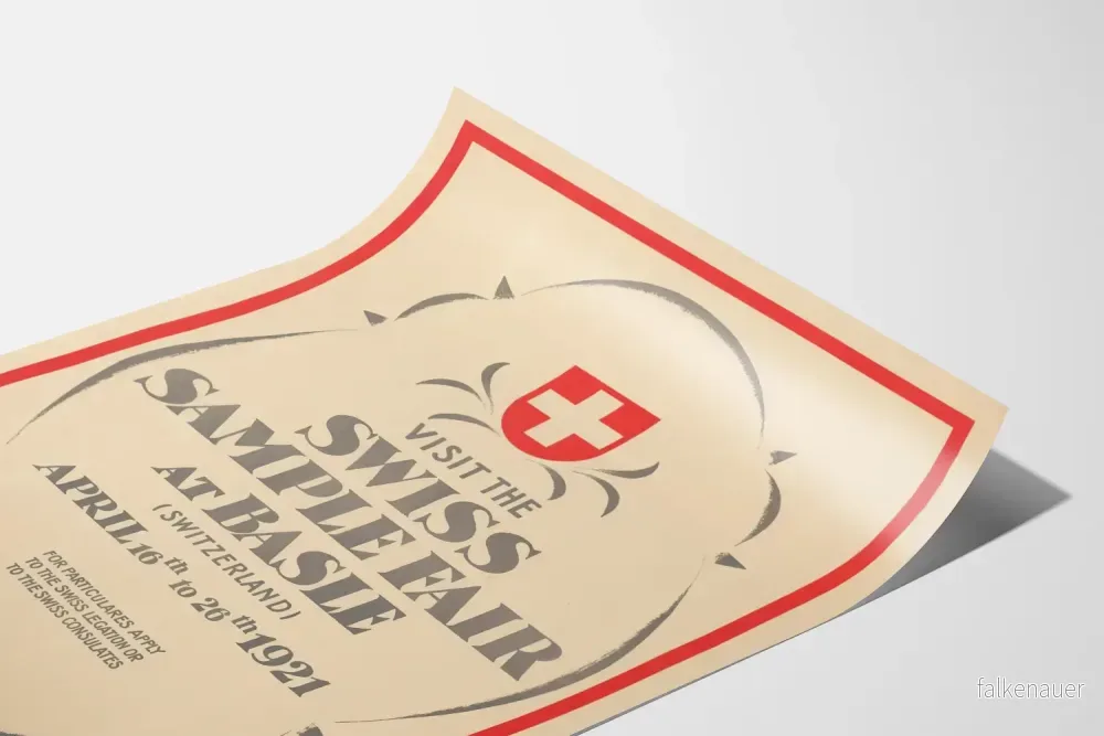 Vintage schweizisk provmässa Basel 1921-Poster - Bild 3