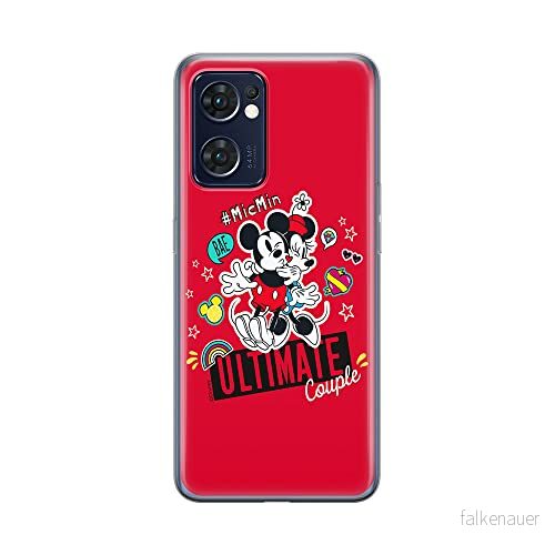 ERT GROUP mobiltelefonfodral för Oppo RENO 7 5G originalt och officiellt licensierat Disney mönster Mickey & Minnie 012 optimalt anpassad till formen på mobiltelefonen, fodral tillverkad av TPU plast 5905511305628