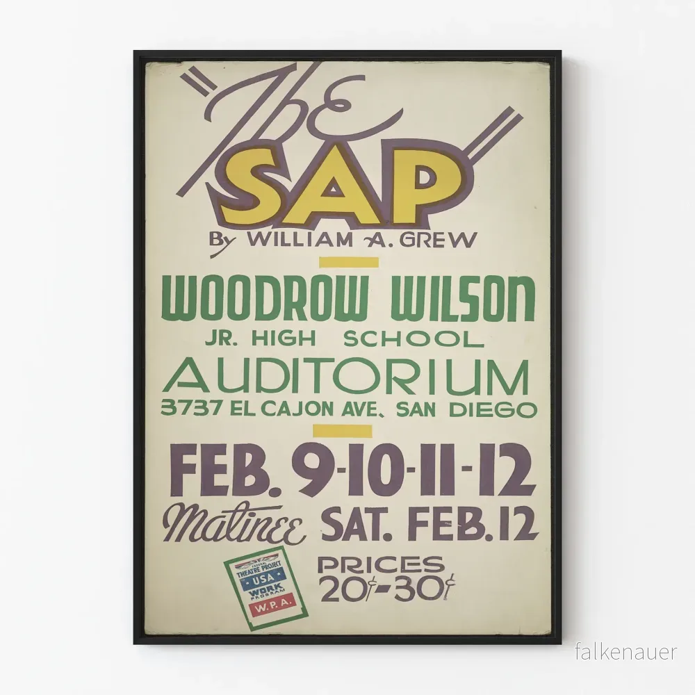 Vintageaffisch teater The Sap - Retro väggdekoration Artem Legrand