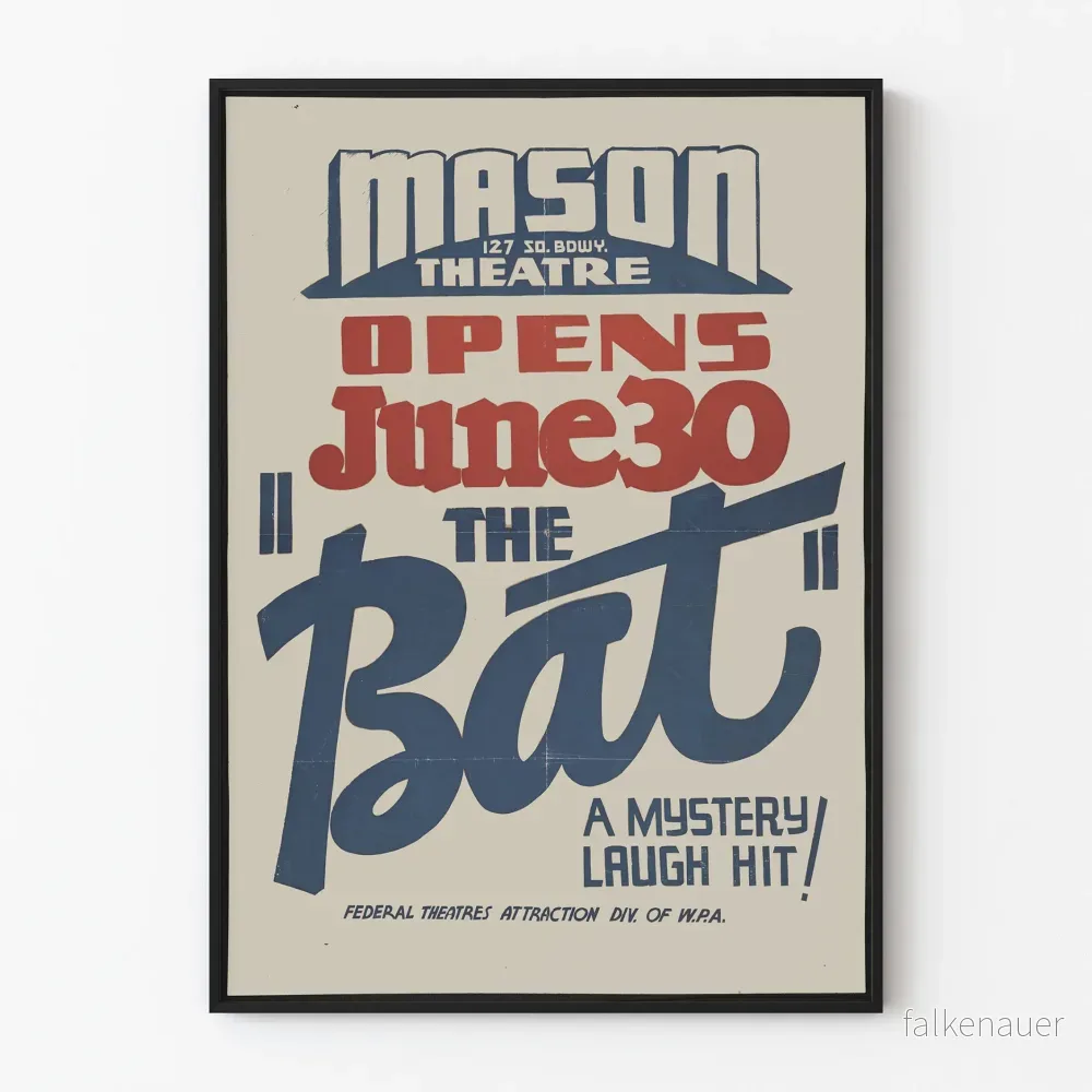 Vintage teaterposter Mason - The Bat