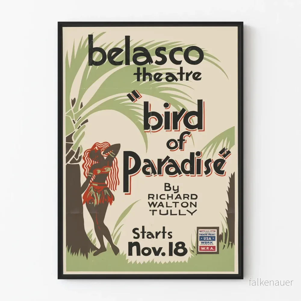 vintageposter Bird of Paradise dekorativ