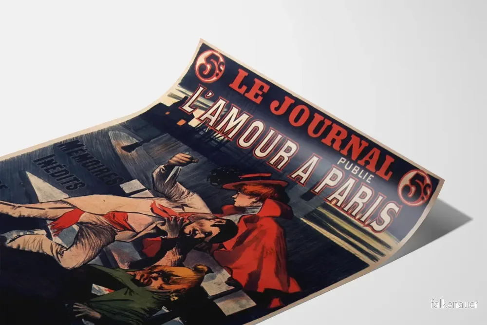 Vintageposter Le Journal: L'Amour à Paris av Mr Goron - Bild 3