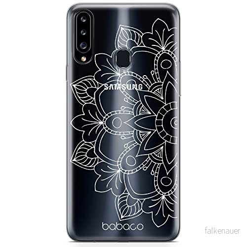 ERT GROUP mobiltelefonfodral för Samsung A20S originalt och officiellt licensierat Babaco mönster Mandalas 005 Vit optimalt anpassad till formen på mobiltelefonen, gedeeltelijk transparant 5904805833335