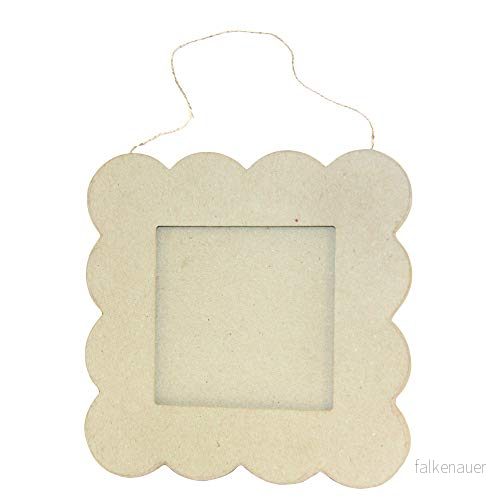 Décopatch Ref CD027C Stående fyrkantig ram Papier Maché objekt att Dekorera 42,5 x cm med decopatch papper och papperslapp lim, glitter, färger 3609510120276